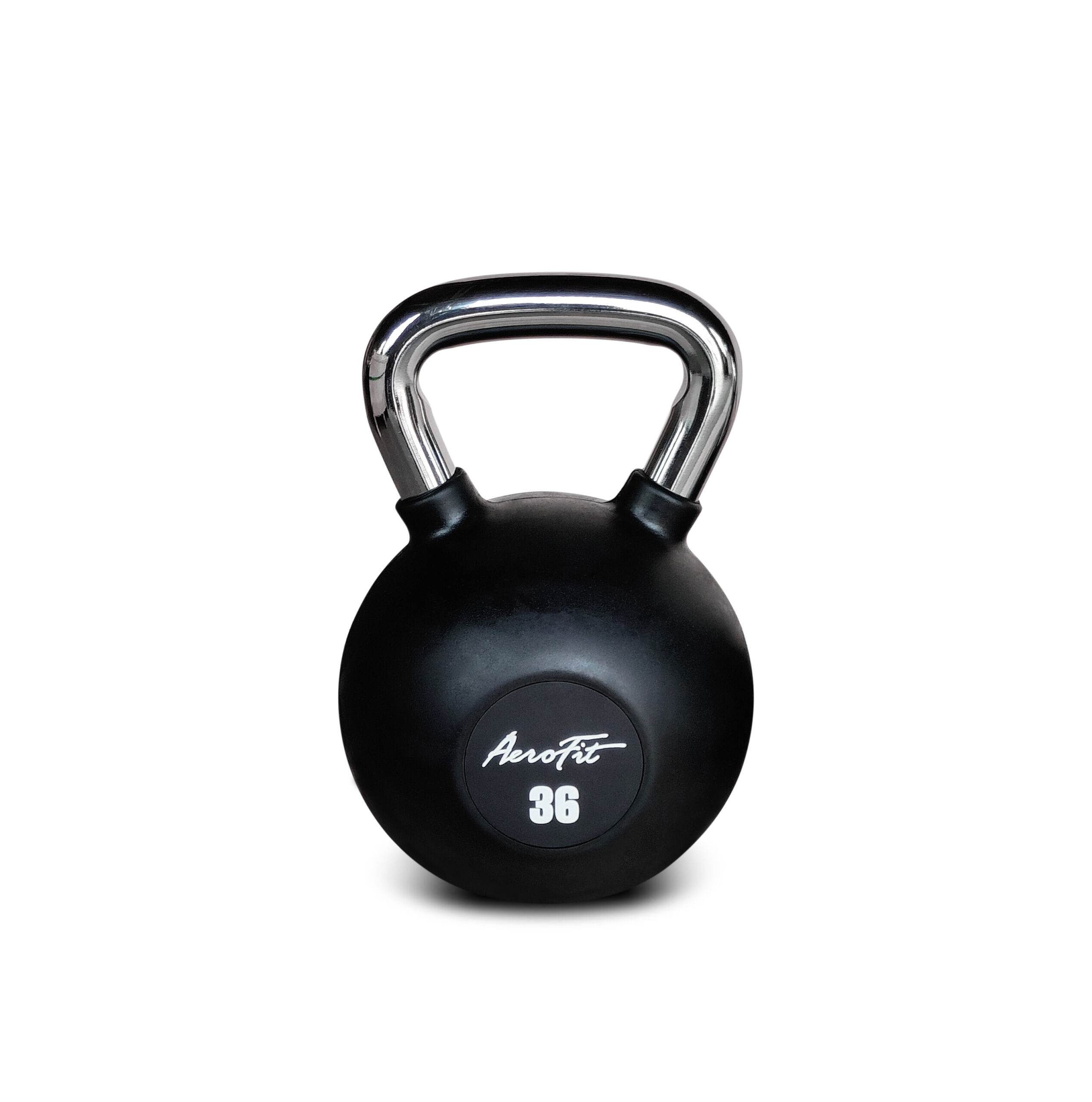 AeroFit AFBK36 гиря 36 кг обрезиненная с хромированной рукояткой