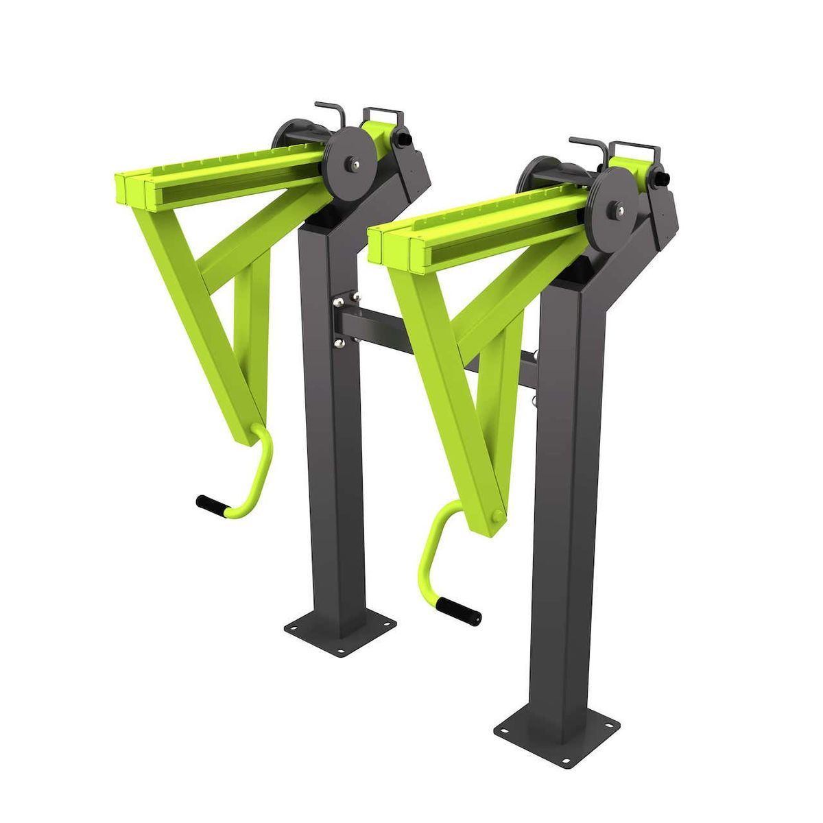 P-1805 Уличный тренажер Тяга к поясу стоя с переменной нагрузкой ZAVODSPORTA