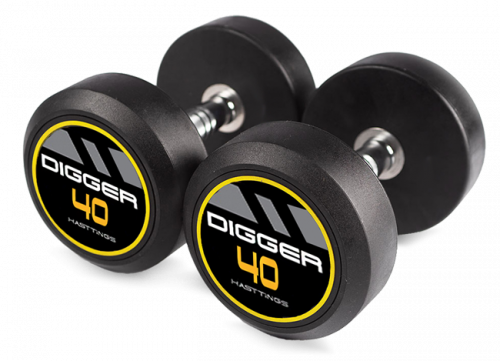 Комплект обрезиненных гантелей 5 пар от 37,5 до 47,5кг Hasttings Digger HD51D2A-37,5-47,5