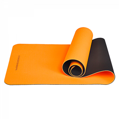 Коврик для йоги TPE 6 мм, оранжевый, двухсторонний (с люверсами) Hasttings Digger HD22D1C-Orange