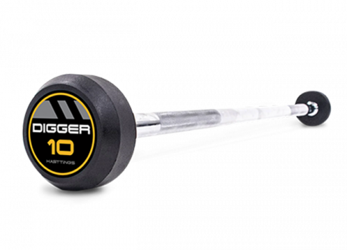 Комплект прямых фиксированных обрезиненных штанг 5 шт от 25 до 45кг