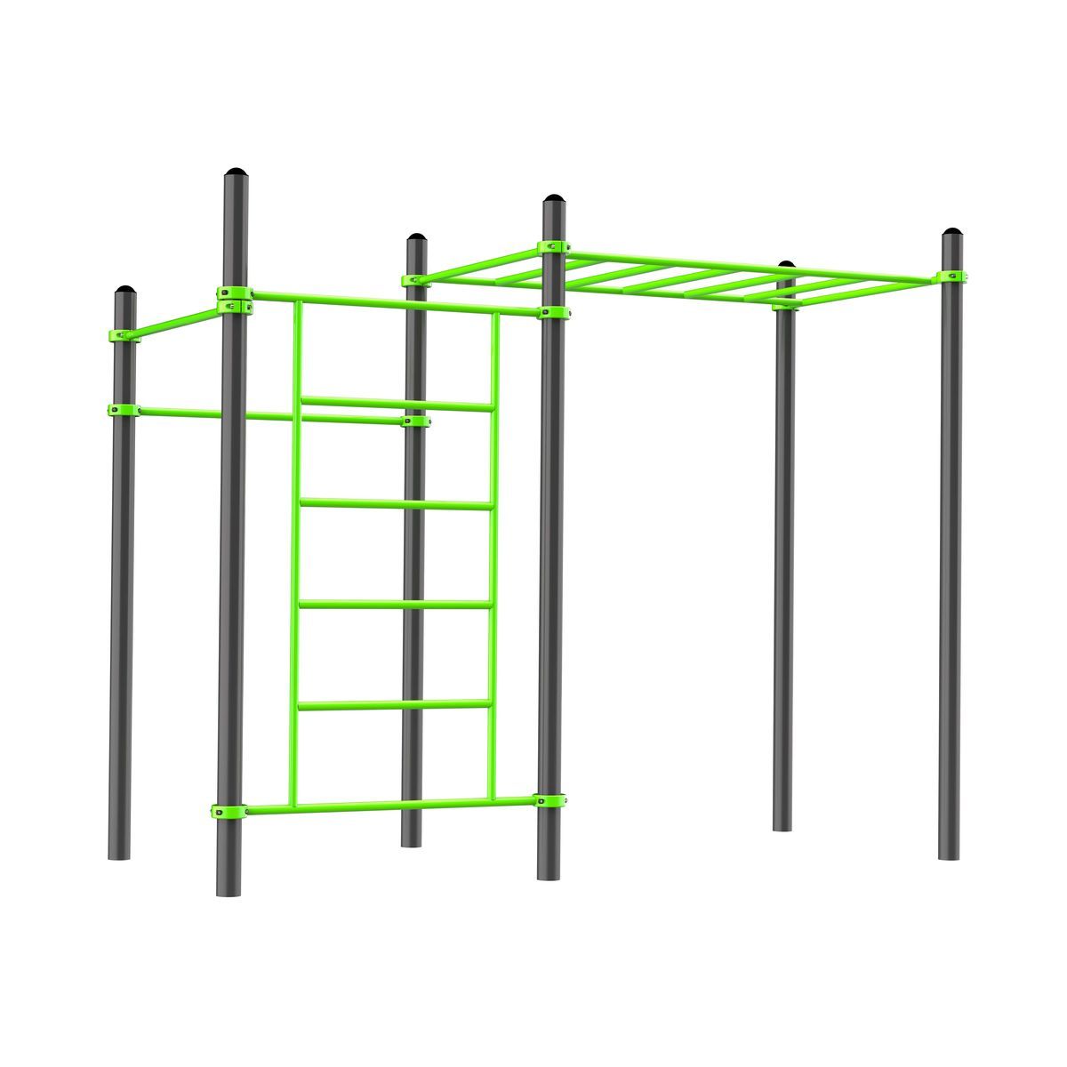 W218 Воркаут (2 перекладины, шведская стенка, рукоход классический) ZAVODSPORTA