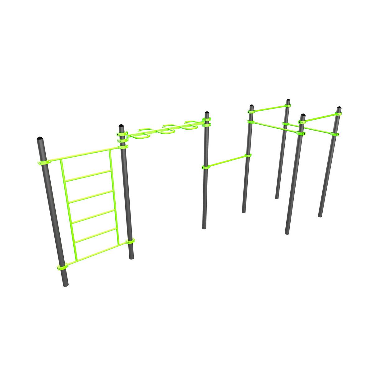 W245 Воркаут (шведская стенка, рукоход-змеевик, 5 перекладин) ZAVODSPORTA