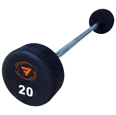 Набор фиксированных штанг FOREMAN в уретане LZ c ЛОГОТИПОМ 10-55 кг черный