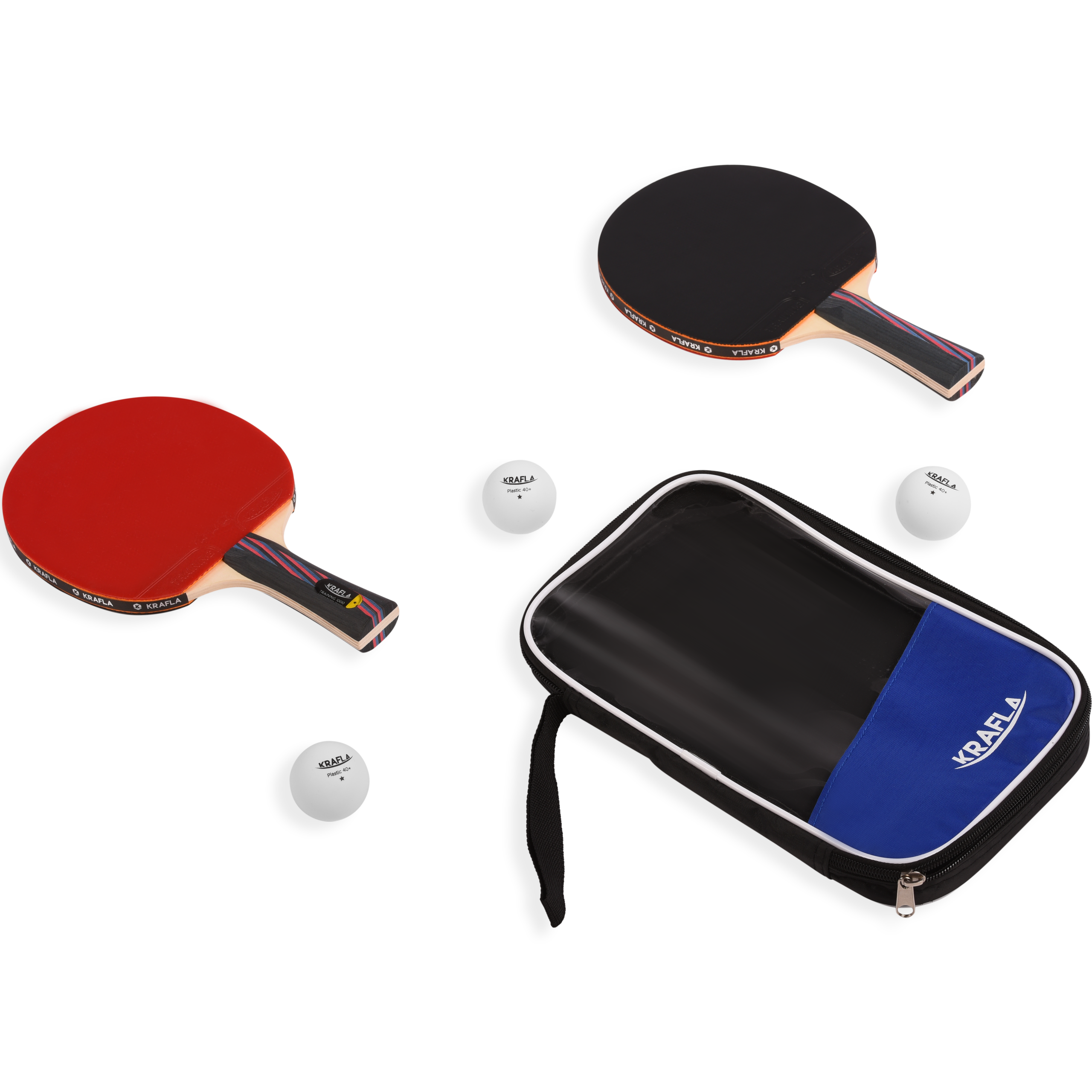 Набор для настольного тенниса KRAFLA S-T1000 (ракетки 2шт., мяч 3шт., чехол)