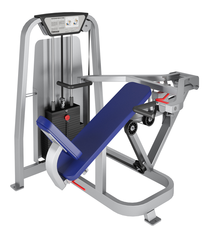 Наклонный жим от груди FOREMAN FS-402 белый/графит